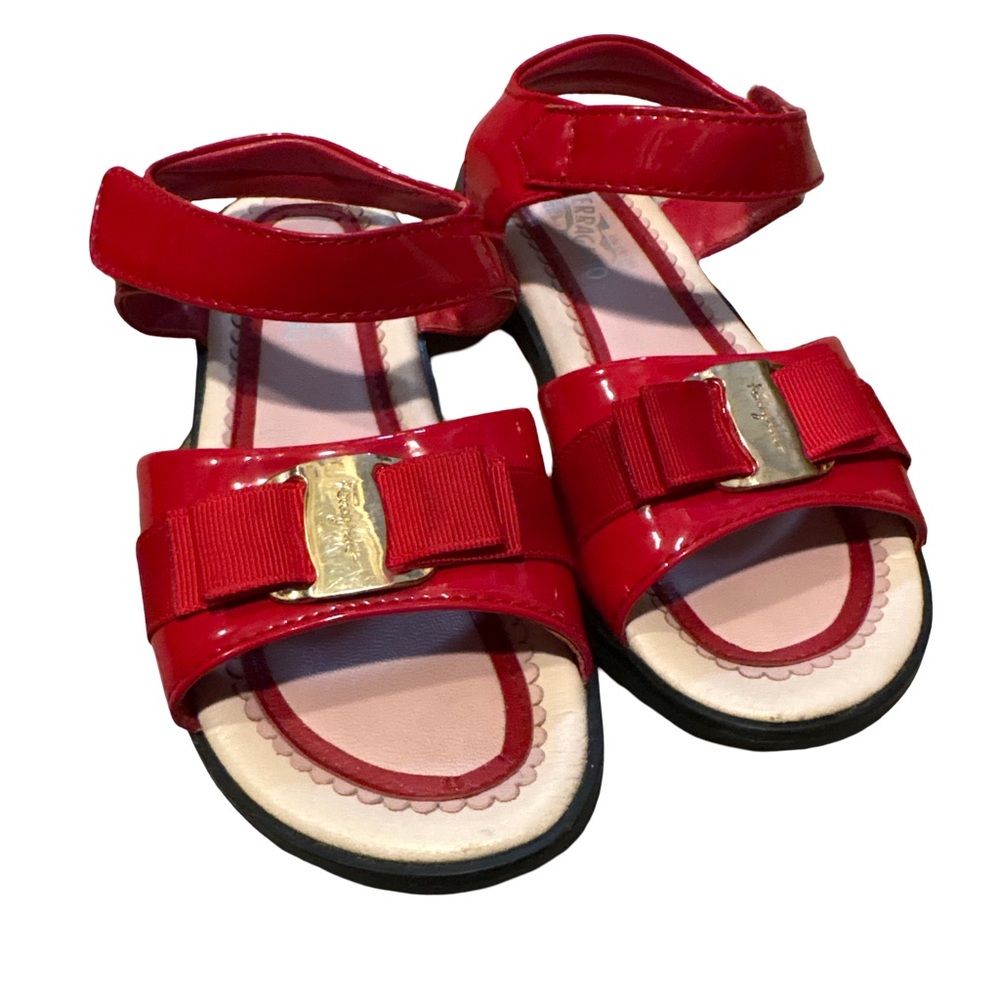 Ferragamo Red Kids Sandals - size 13 - Picture 1 of 6